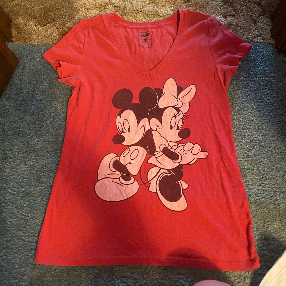 Disney minnie and mickey mouse shirt.